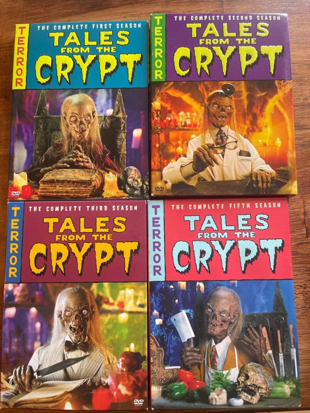 Tales From The Crypt DVD Seasons 1,2,3,5 - Colorful Horror Box Set